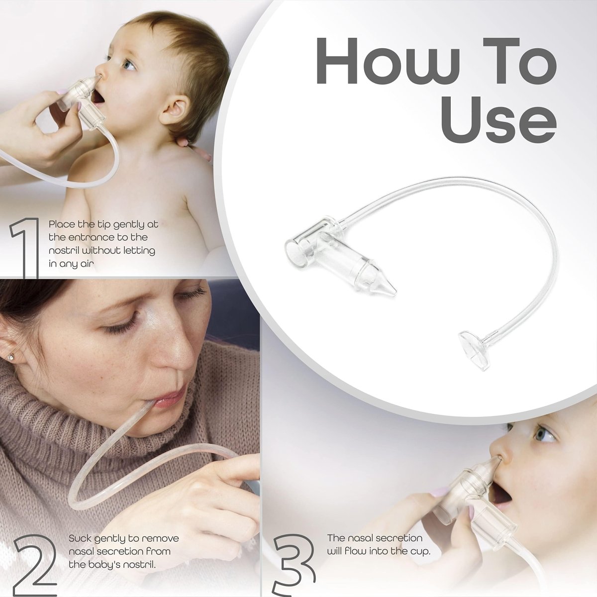 Moon Nasal Aspirator Health Care Transparent - MNNHGMT01