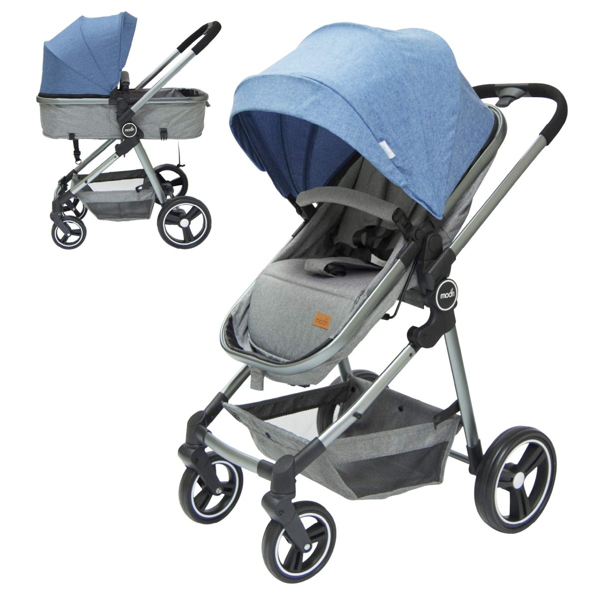Moon Pro- 2in1 Stroller Blue - MNBGSGB01