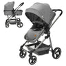 Moon Pro - 2in1 Stroller Grey Birth to 15 kg - MNNPRMT30