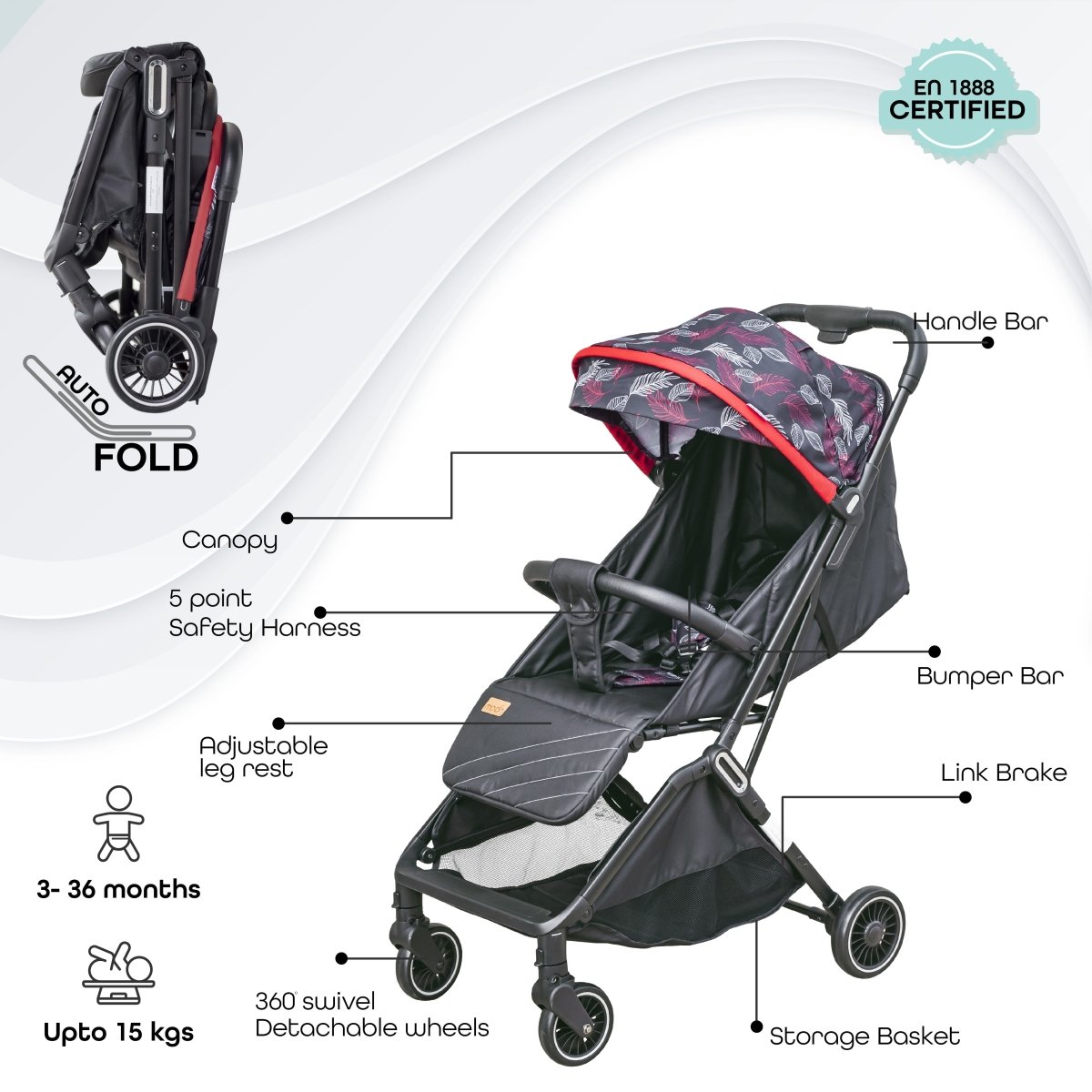 Moon Pronto Stroller Pattern - MNNPRMT06