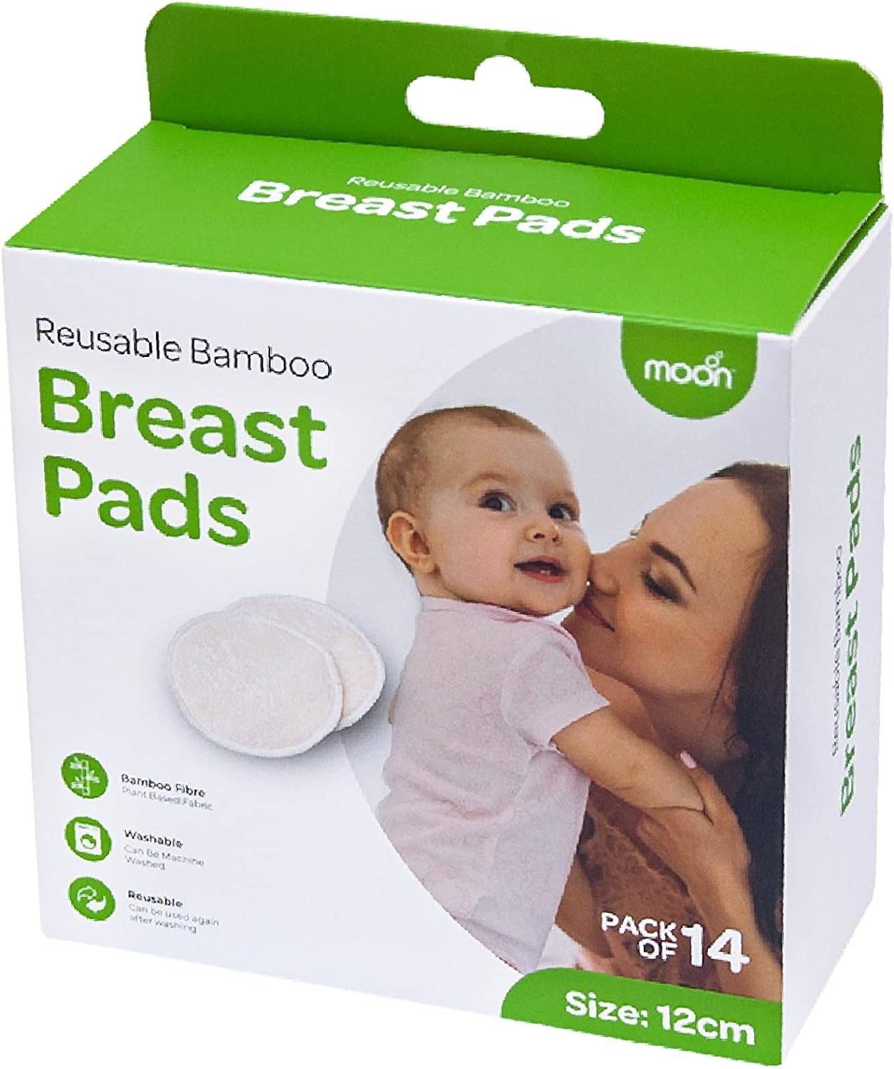 Moon Reusable Breast Pads Maternity Accessories White Adult - MNSRPMT02