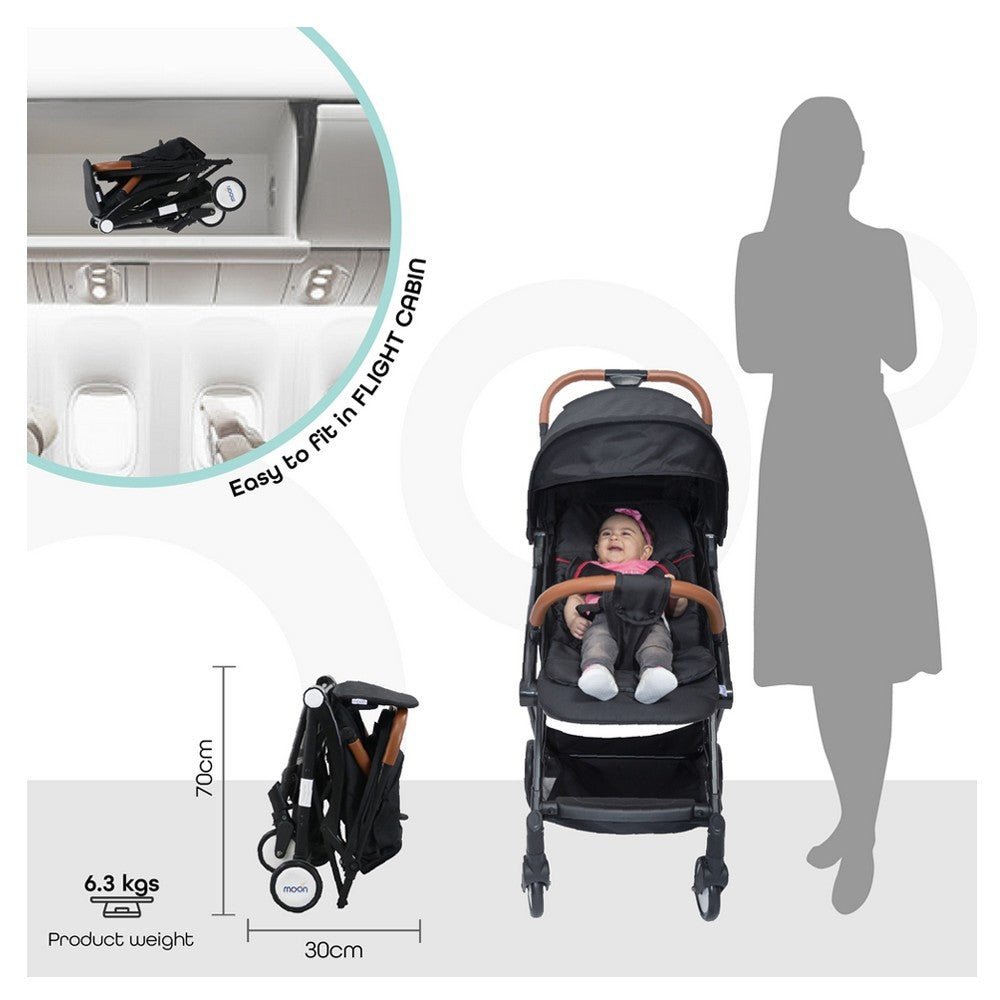 Moon Ritzi Stroller Black - MNBGSBK04