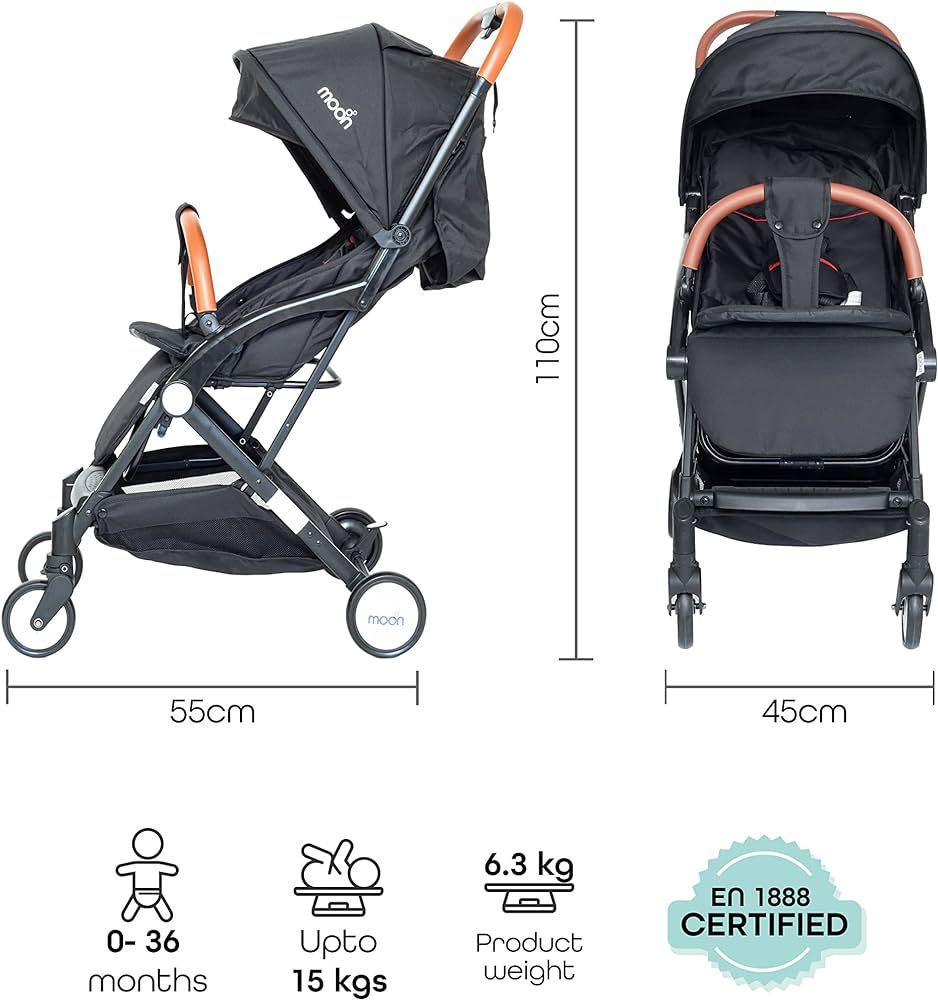 Moon Ritzi Stroller Black - MNBGSBK04