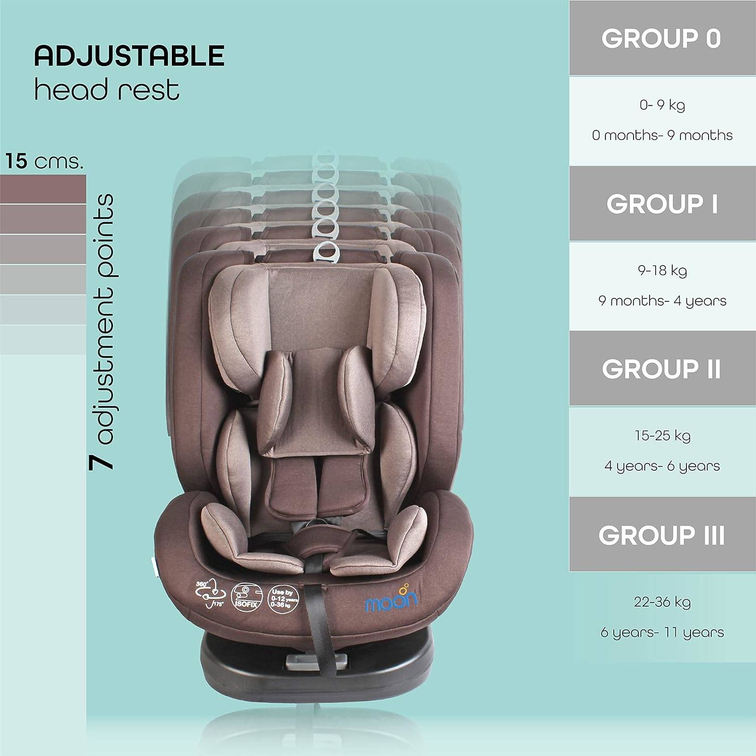 Moon Rover Car Seat Brown - MNBGCBN05