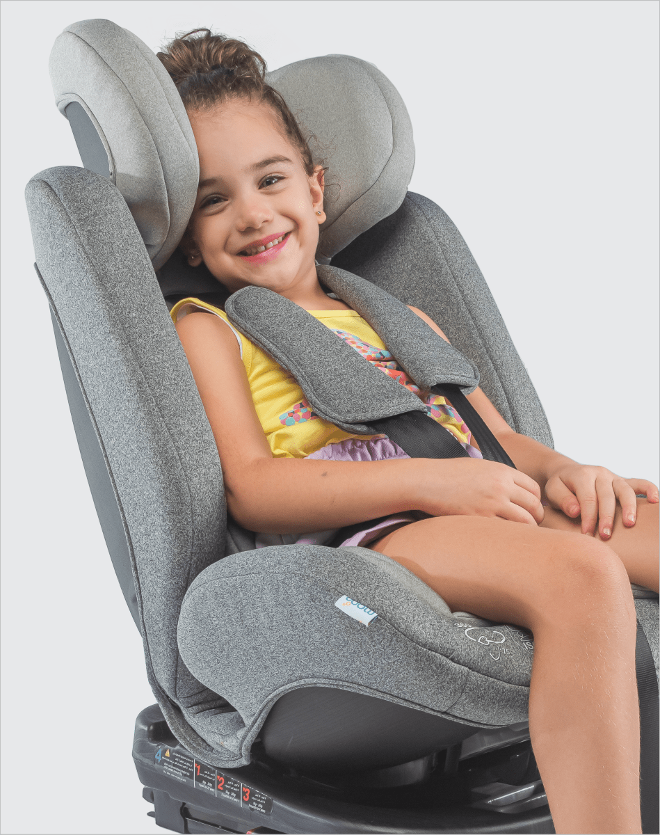Moon Rover Car Seat Grey Birth to 12 Years - MNBGCGY07