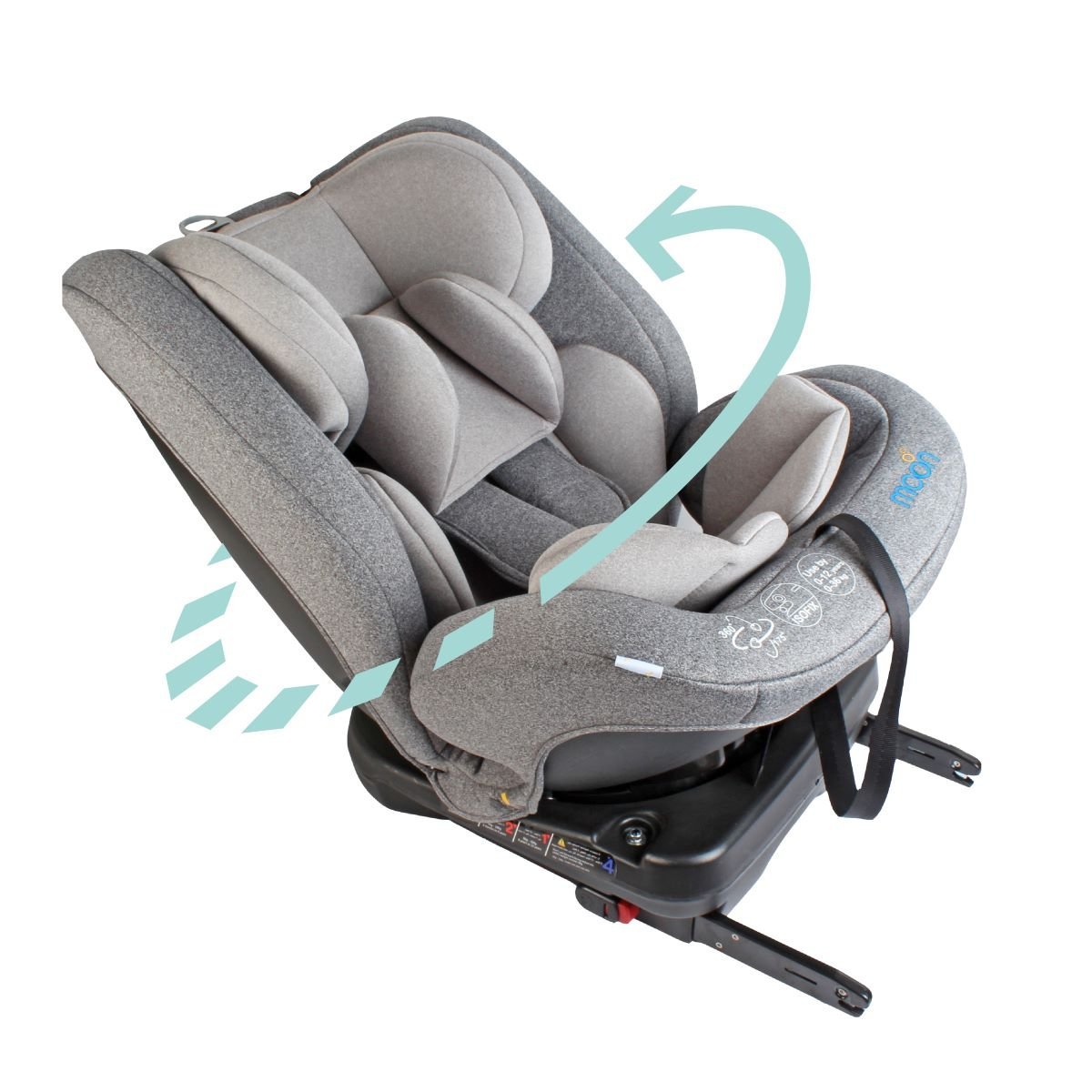 Moon Rover Car Seat Grey Birth to 12 Years - MNBGCGY07