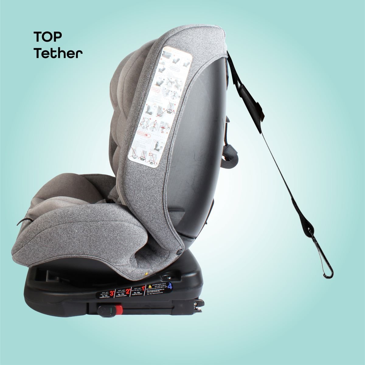 Moon Rover Car Seat Grey Birth to 12 Years - MNBGCGY07