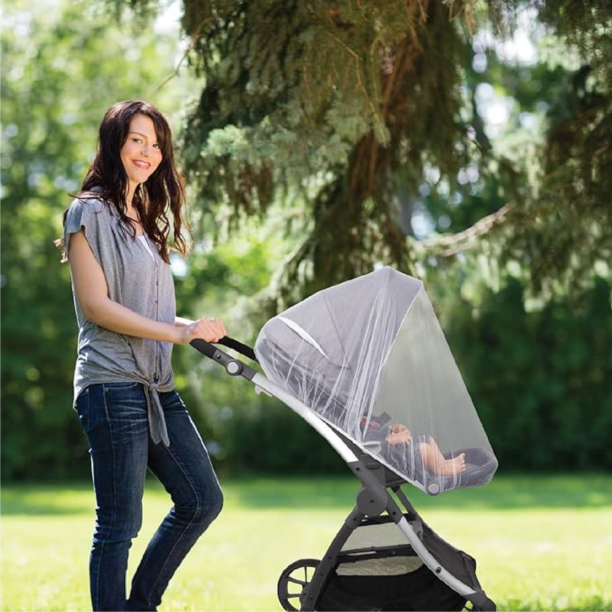 Moon Stroller Mosquito net T&G Accessory White Birth to 48 Months - MNNSSA01