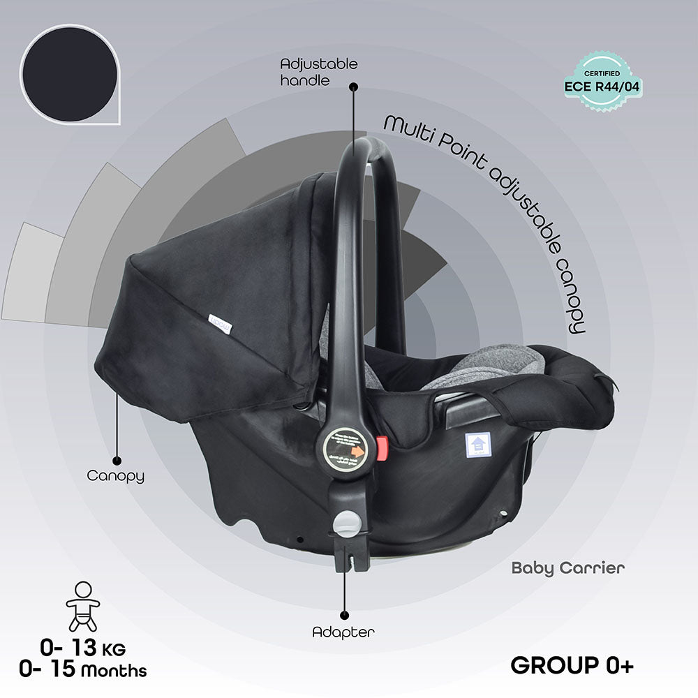 Moon Tres 3in1 Travel System Black - MNNPRMT22