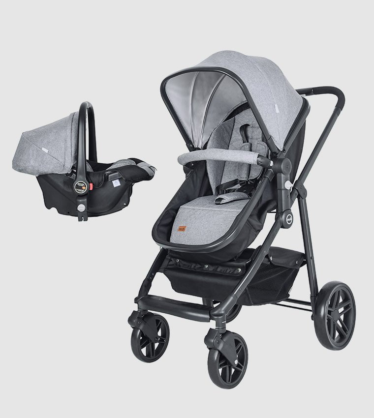 Moon Tres 3in1 Travel System Lite Grey Birth to 15 kg - MNNPRMT23