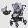 Moon Tres 3in1 Travel System Lite Grey Birth to 15 kg - MNNPRMT23