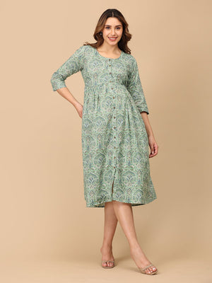Moss - t Have Maternity and Nursing Dress - DRS - SK - MSTHV - S