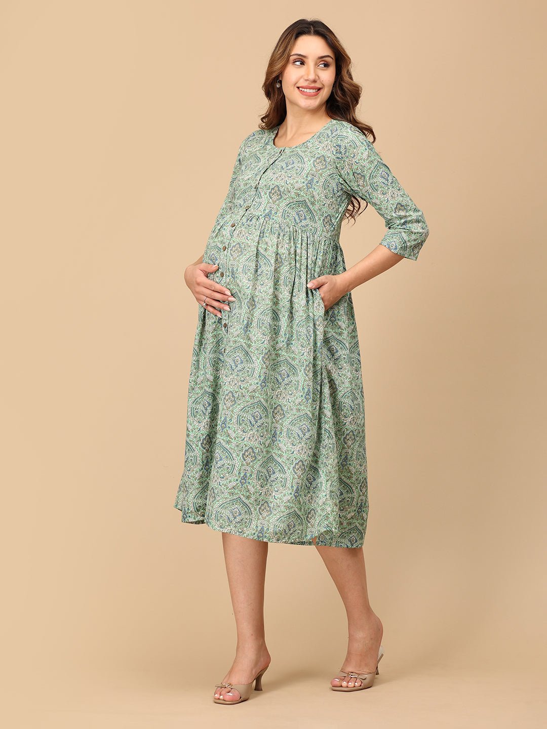 Moss - t Have Maternity and Nursing Dress - DRS - SK - MSTHV - S