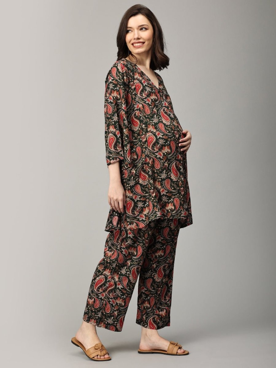 Mossy Meadow Paisley Maternity and Nursing Co Ord Set - MEW-SK-MSYM-S