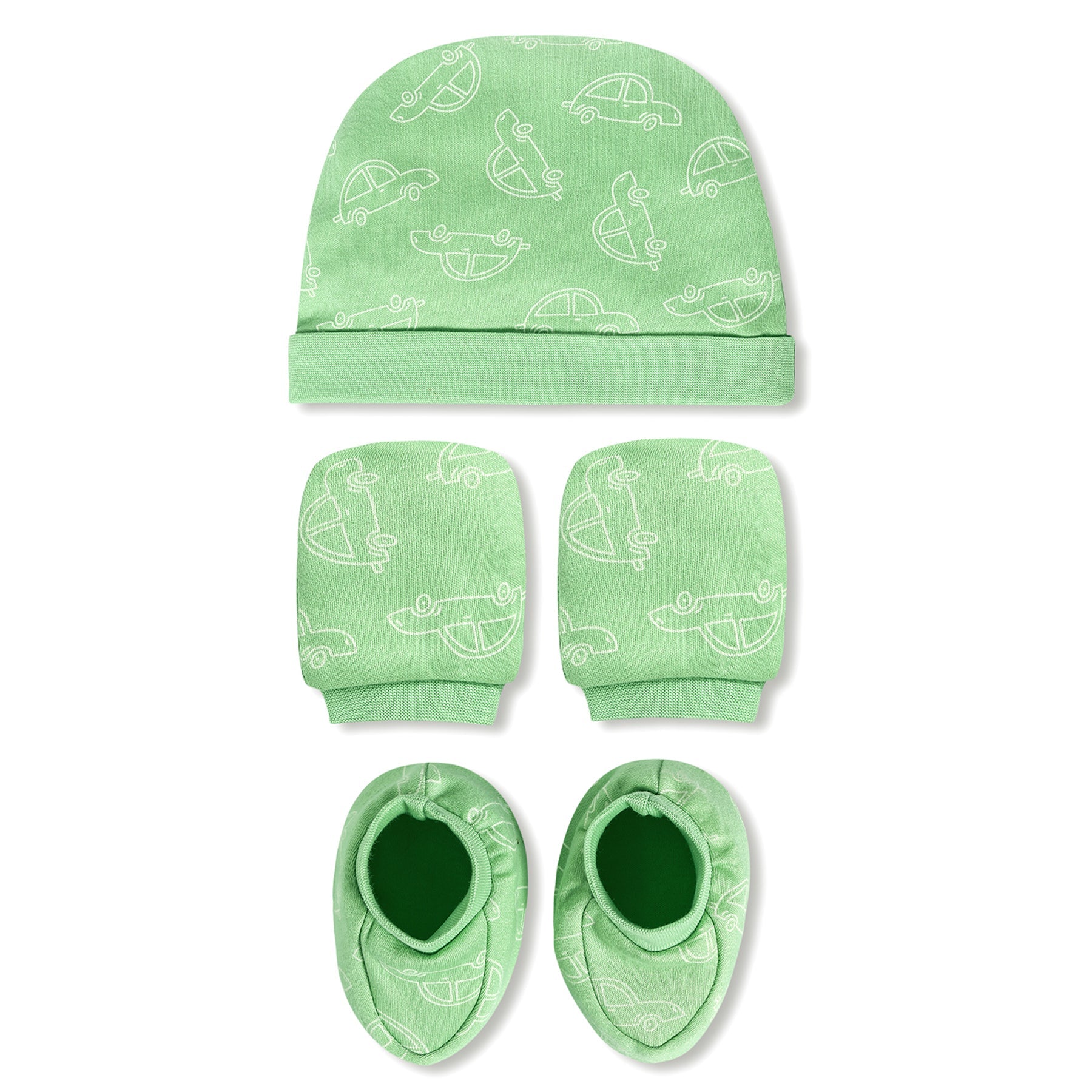 Mossy Motors 4 PCS New Born Gift Hamper Set - Glitter - Green Gift Box