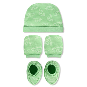 Mossy Motors 4 PCS New Born Gift Hamper Set - Glitter - Green Gift Box