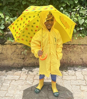 Mr. Extinct Horn Raincoat, Umbrella & Boots matching Rainwear set for Kids - 