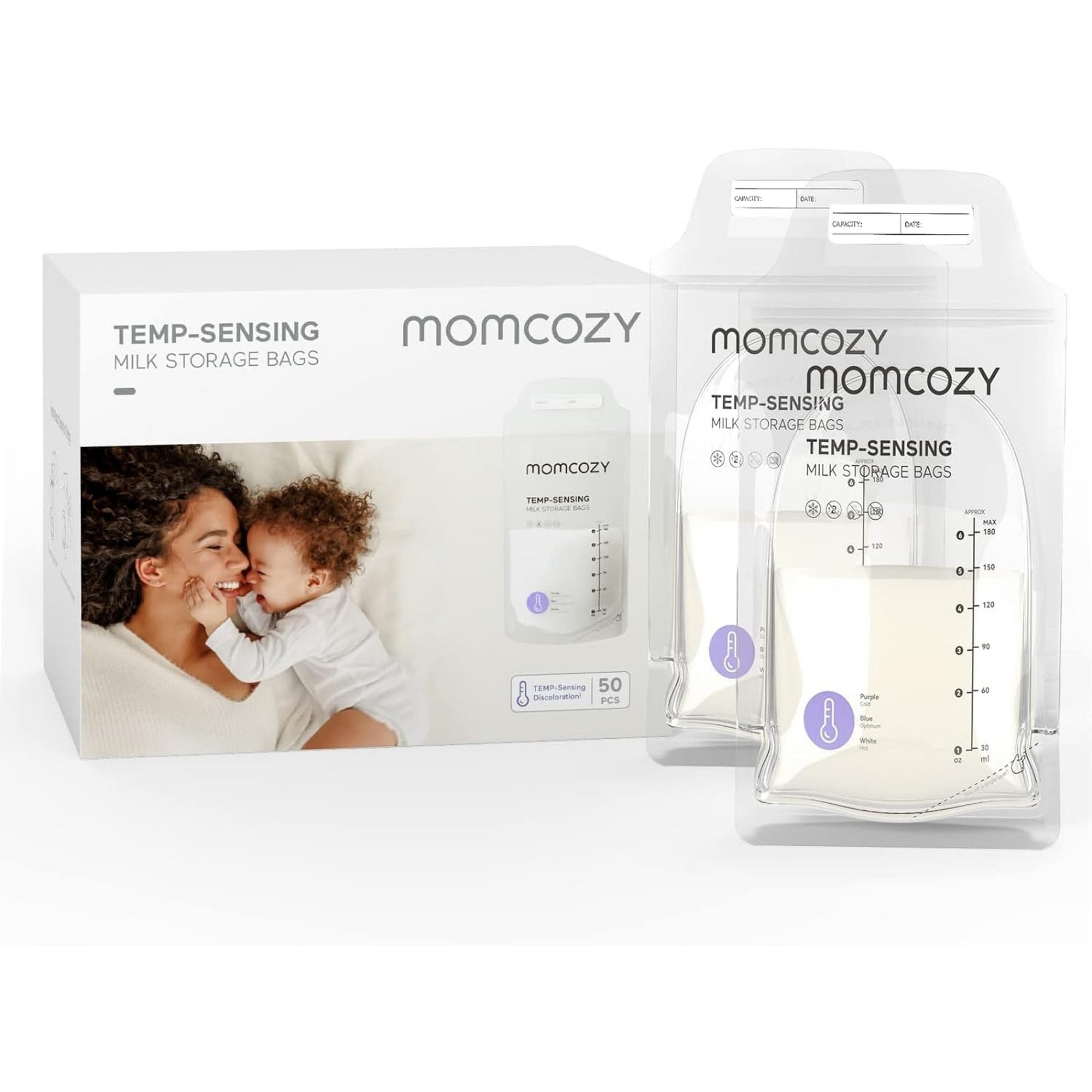 Momcozy Breastmilk Bag 50 pcs Maternity Accessory Transparent