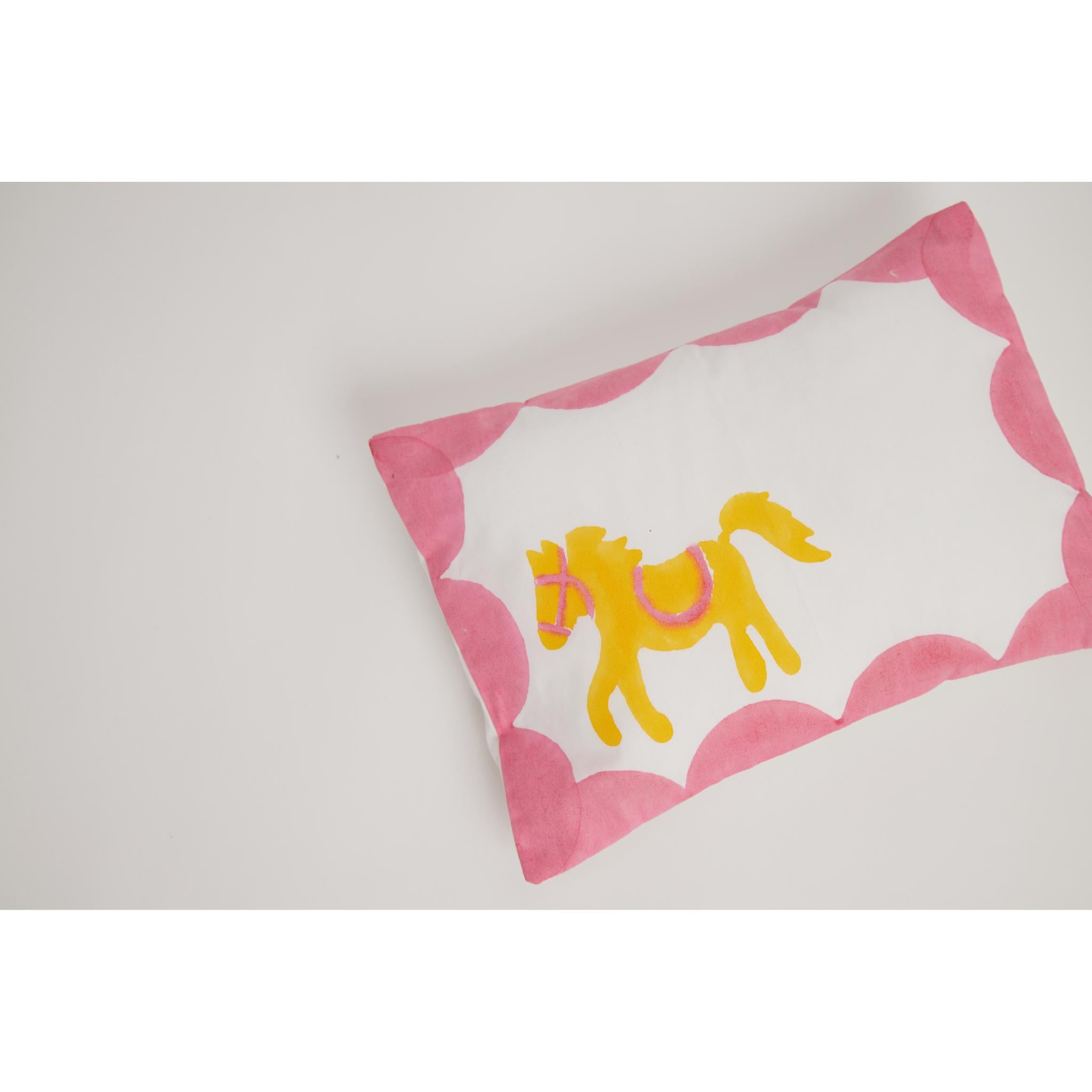 Masaya Pure Cotton Pillow & Bolster Set Circus - Pink