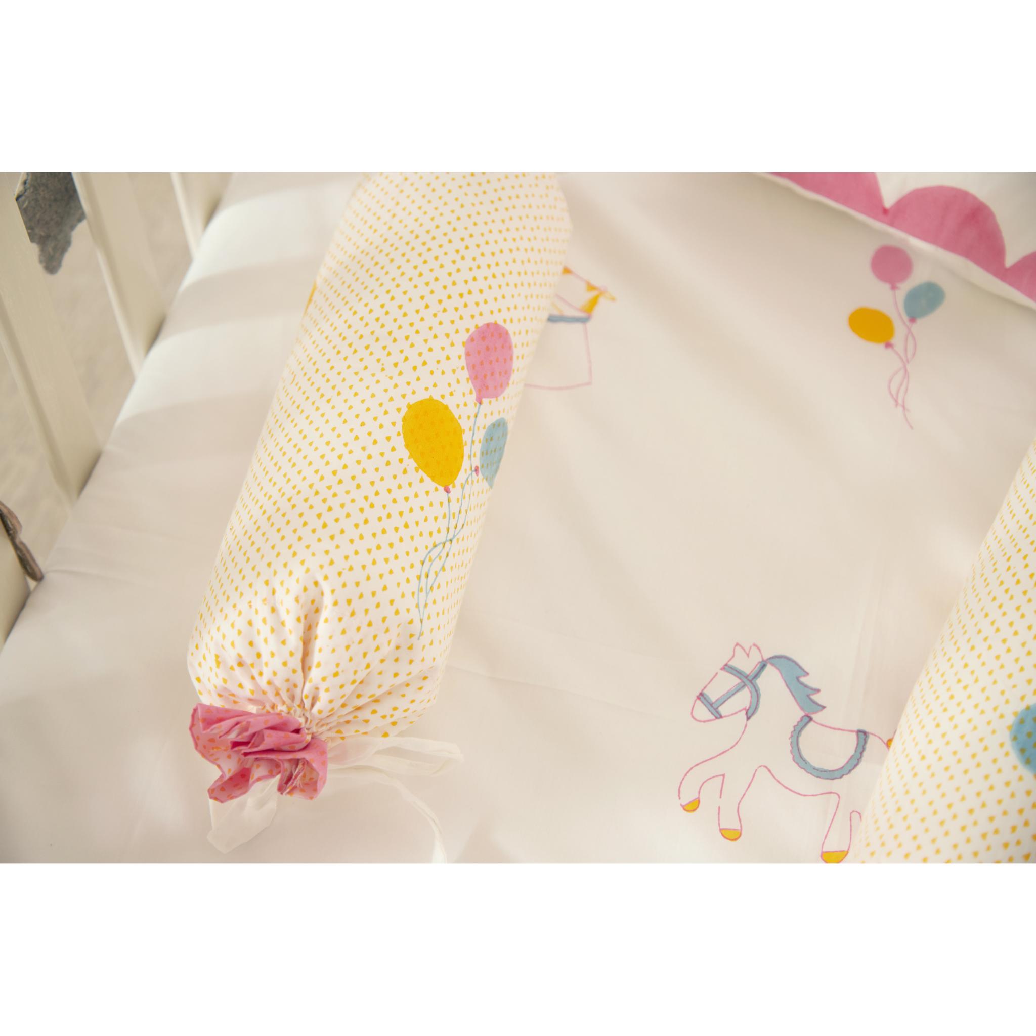 Masaya Pure Cotton Cot Sheet Circus - Pink