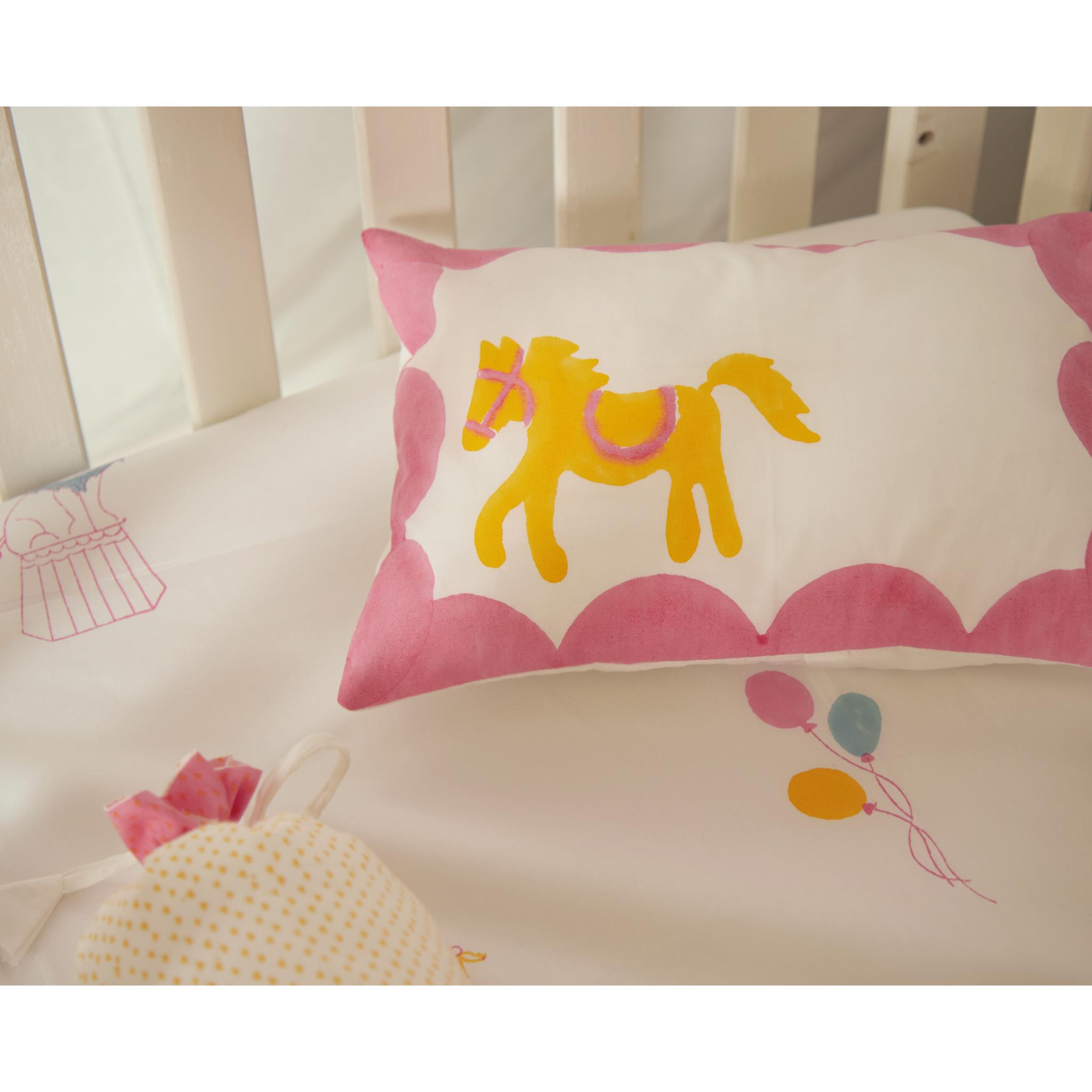 Masaya Pure Cotton Cot Bedding Set Circus - Pink