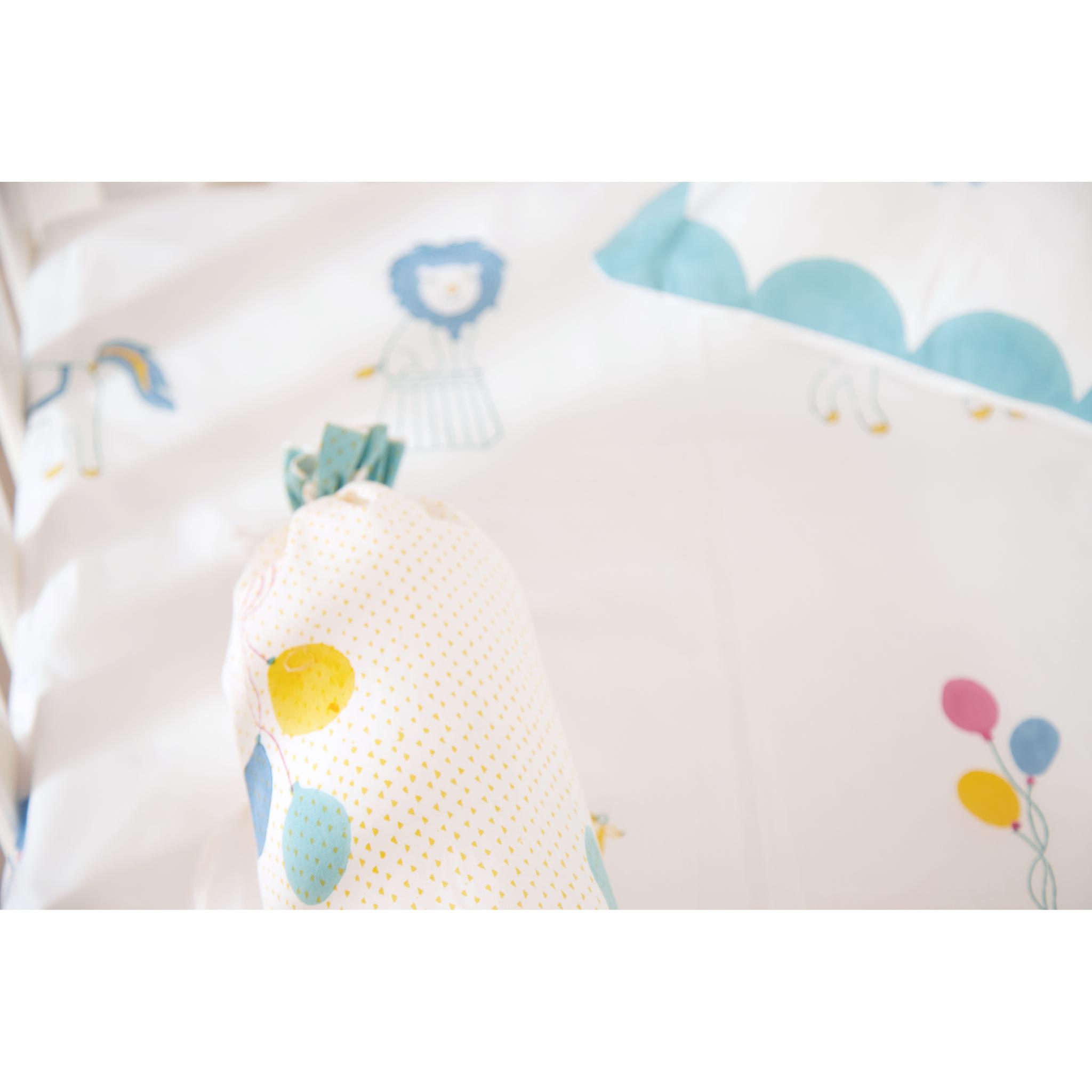 Masaya Pure Cotton Cot Bedding Set Circus - Teal