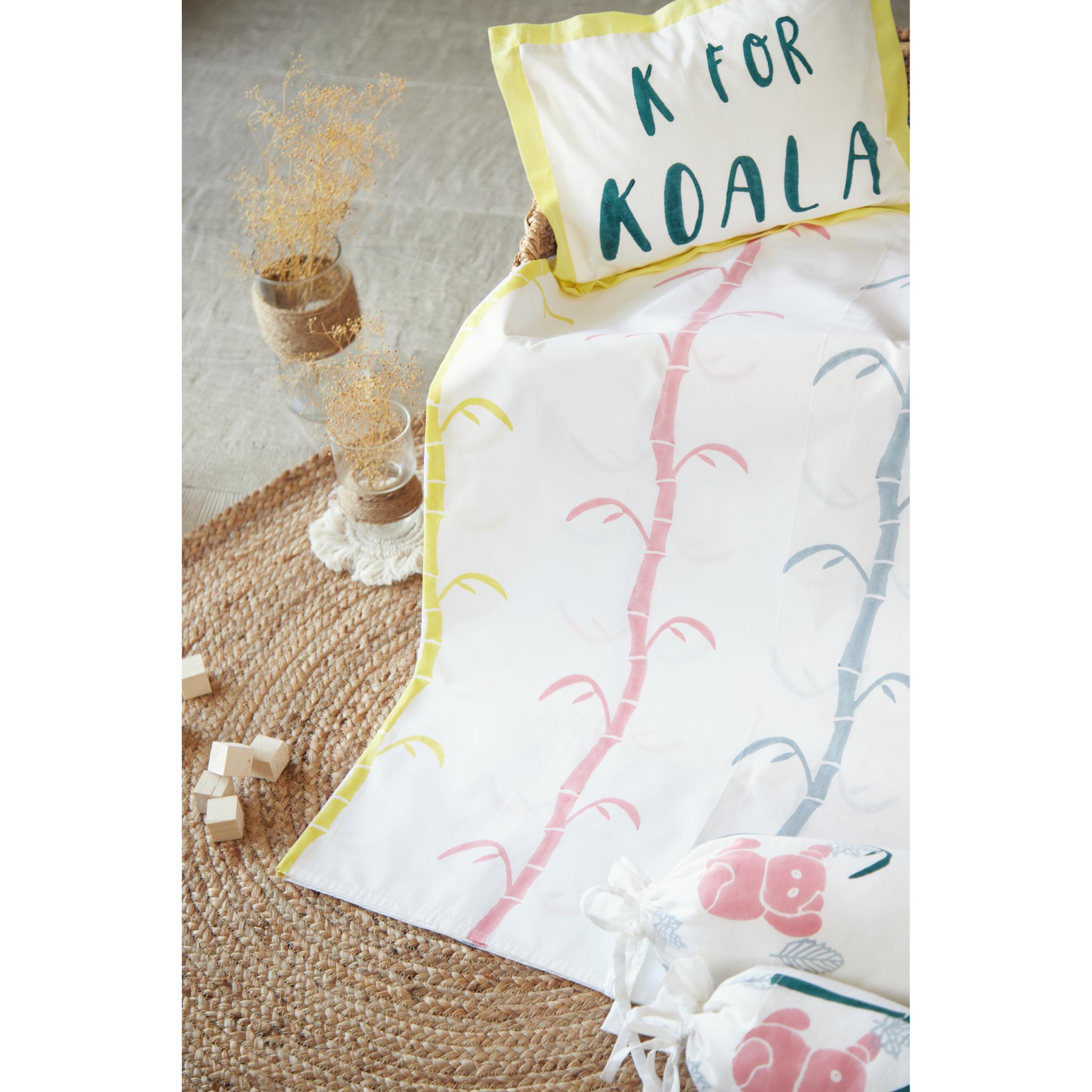 Cute Koala And Tree Printed Cot Set.