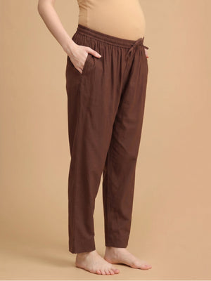 Mud-About You Maternity Lounge Pants - Brown Maternity Bottoms