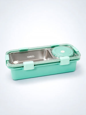 Mulberro 2-Compartment Kids Stainless Steel Lunch Box | Leak-Proof | Fork, Spoon & Sauce Container Included - Baby Food & Storage