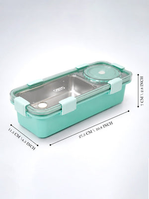 Mulberro 2-Compartment Kids Stainless Steel Lunch Box | Leak-Proof | Fork, Spoon & Sauce Container Included - Baby Food & Storage