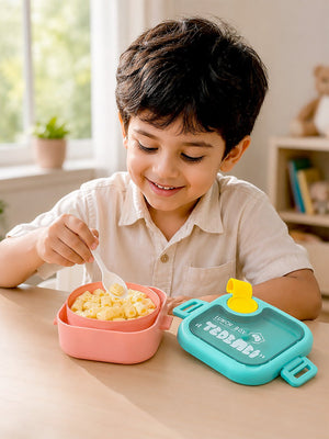 Mulberro 2-Tier Kids Lunch Box | Leak-Proof | BPA-Free | Spoon & Scissor Included - Baby Food & Storage