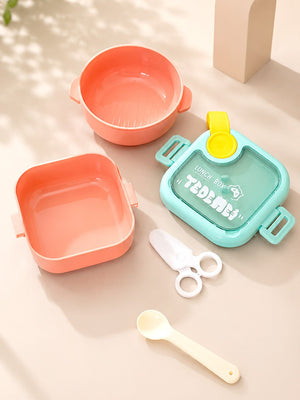 Mulberro 2-Tier Kids Lunch Box | Leak-Proof | BPA-Free | Spoon & Scissor Included - Baby Food & Storage
