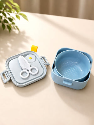 Mulberro 2-Tier Kids Lunch Box | Removable Inner Bowl | Spoon & Scissor Included | BPA-Free - Baby Food & Storage