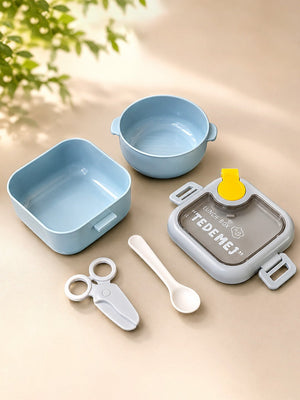 Mulberro 2-Tier Kids Lunch Box | Removable Inner Bowl | Spoon & Scissor Included | BPA-Free - Baby Food & Storage