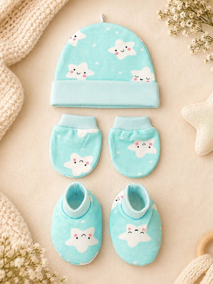 Mulberro 22Pcs Pure Cotton Welcome Baby Gift Set with Blue Suitcase 0-3M - Gifts & Gift Sets