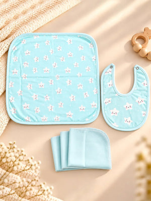 Mulberro 22Pcs Pure Cotton Welcome Baby Gift Set with Blue Suitcase 0-3M - Gifts & Gift Sets