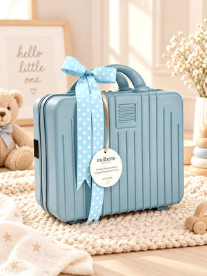 Mulberro 22Pcs Pure Cotton Welcome Baby Gift Set with Blue Suitcase 0-3M - Gifts & Gift Sets