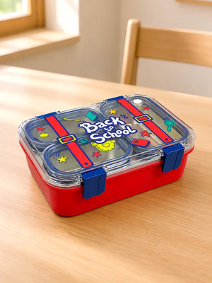 Mulberro 3-Compartment Kids Lunch Box | Stainless Steel | Leak-Proof | Fork & Spoon Included - Insulated lunch bag