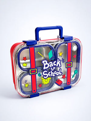 Mulberro 3-Compartment Kids Lunch Box | Stainless Steel | Leak-Proof | Fork & Spoon Included - Insulated lunch bag