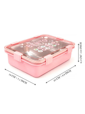 Mulberro 3-Compartment Kids Stainless Steel Lunch Box | Leak-Proof | Fork & Spoon Included - Baby Food & Storage