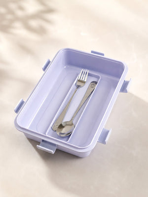 Mulberro 3-Compartment Kids Stainless Steel Lunch Box | Leak-Proof | Fork & Spoon Included - Baby Food & Storage