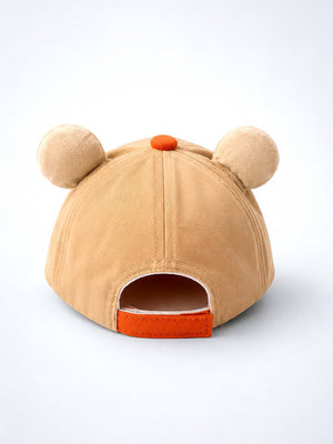 Mulberro 3D Bear Ears Baby Cap | Adjustable Strap | Toddlers 2–6 Years - Kids Accessories