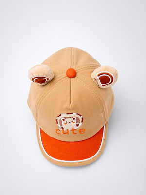 Mulberro 3D Bear Ears Baby Cap | Adjustable Strap | Toddlers 2–6 Years - Kids Accessories