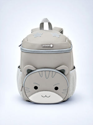 Mulberro 3D Cat Toddler & Kids Backpack with Safety Leash – Gray - School Bag