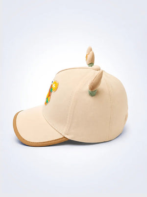 Mulberro Beige 3D Crab Kids Baseball Cap Adjustable 2-6Y - Kids Accessories