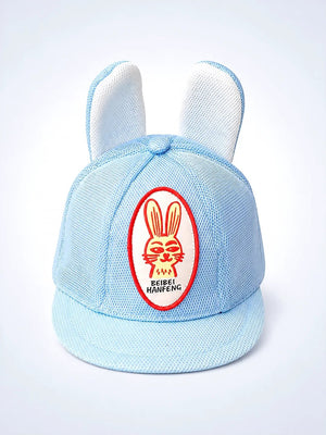 Mulberro Blue 3D Bunny Ears Kids Cap | Soft Mesh | Adjustable Fit | 2–6 Years - Kids Accessories