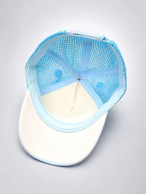 Mulberro Blue 3D Bunny Kids Cap with Ears Breathable Mesh 2-6Y - Kids Accessories