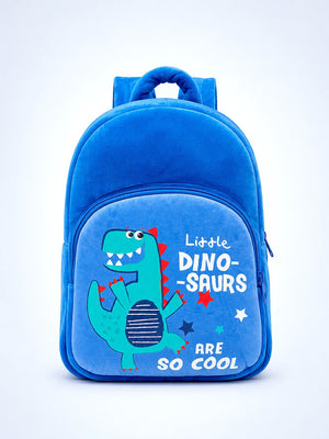 Mulberro Blue Dinosaur Plush Kids Backpack – "Little Dino-Saurs Are So Cool" - School Bag