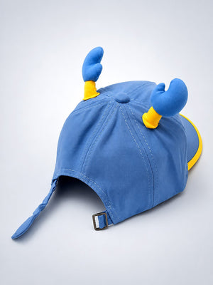 Mulberro Blue Yellow 3D Crab Kids Baseball Cap Adjustable 2-6Y - Kids Accessories