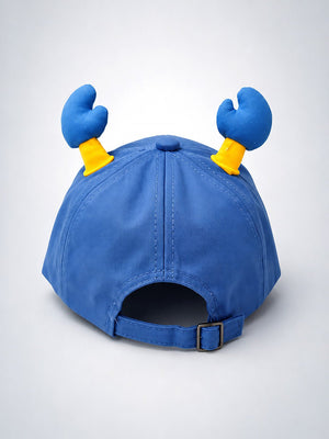 Mulberro Blue Yellow 3D Crab Kids Baseball Cap Adjustable 2-6Y - Kids Accessories